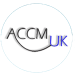 ACCM UK Logo - black and blue