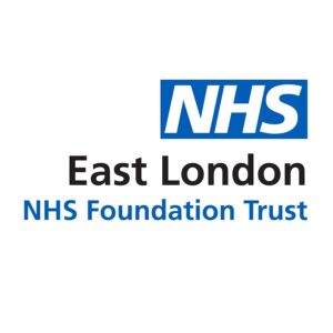 ELFT Logo - NHS - Blue, white and black
