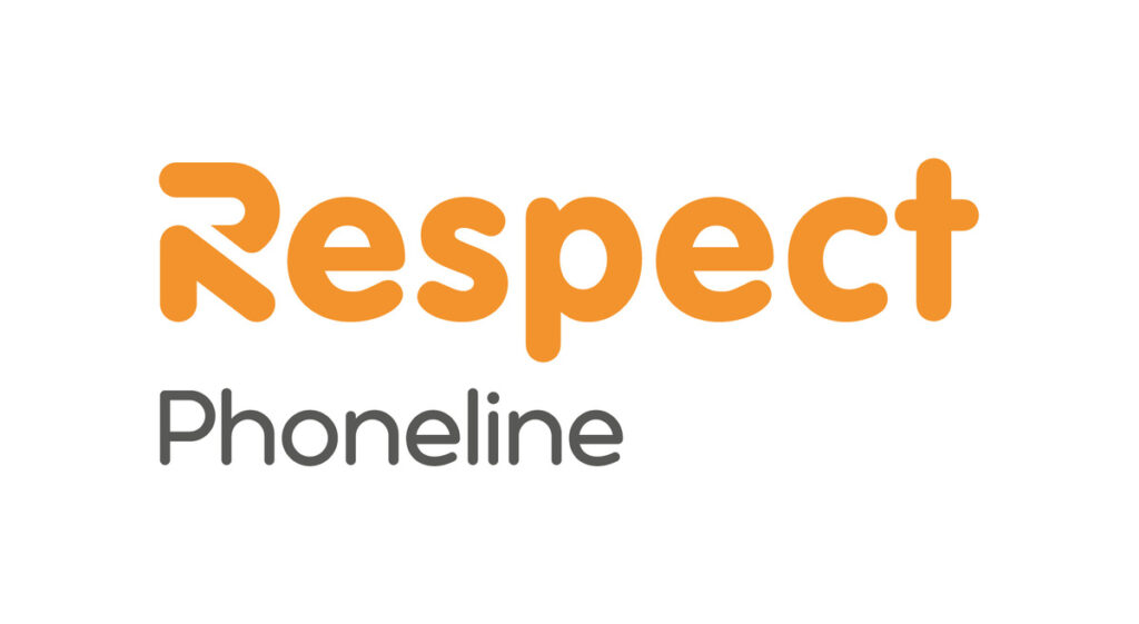 Respect Phoneline Logo - Orange and white