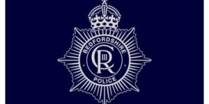 Bedfordshire Police Logo - dark blue and white