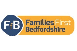 Families First Bedfordshire - orange and blue