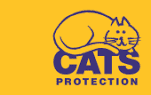 Cat Protection Logo - orange and purple