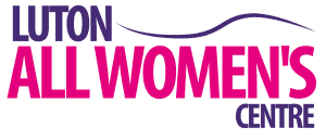 Luton All Women's Centre Logo - purple and pink