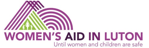 Women's Aid in Luton logo - purple and green