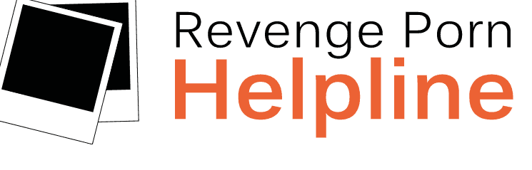 Revenge porn helpline logo - black and orange