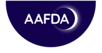 Purple and White logo for AAFDA