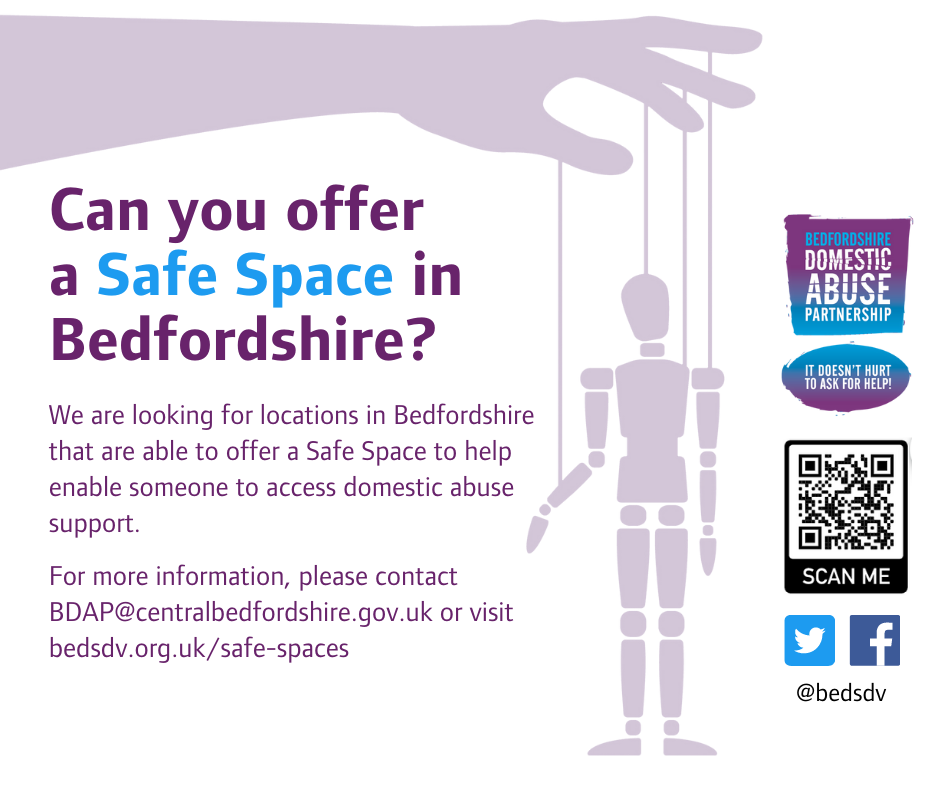 Blue and Purple Safe Spaces Poster