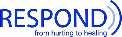 Respond logo - blue text on a white background